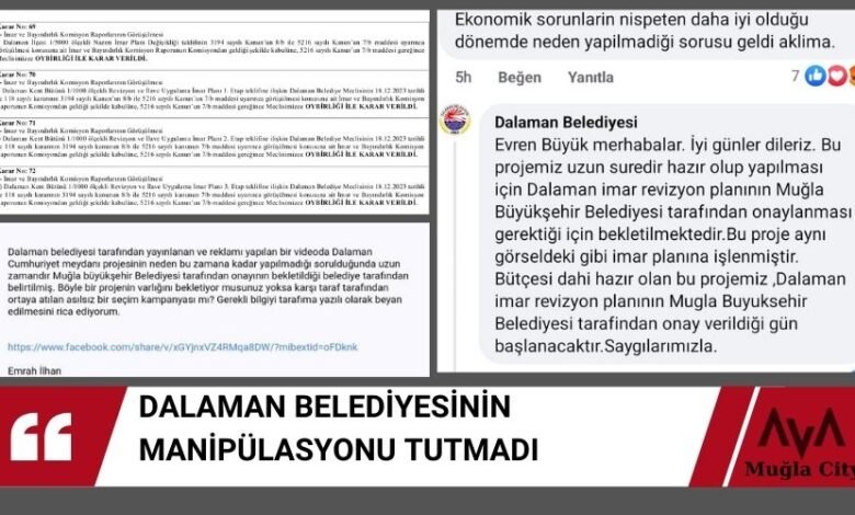 Akpartili Dalaman Belediyesi Büyükşehir Tarafından Yalanlandı