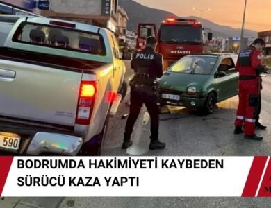 Bodrum da Trafik Kazası - Hakimiyetini Kaybetti
