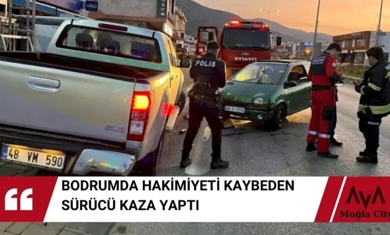 Bodrum da Trafik Kazası - Hakimiyetini Kaybetti