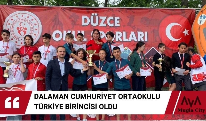 Dalaman Cumhuriyet Ortaokulu Okul Sporları Rafting Türkiye Birincisi