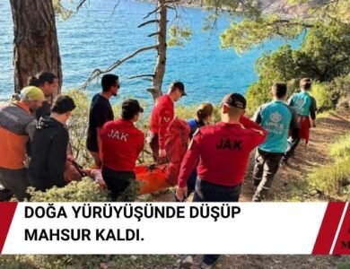 Doğa Yürüyüşü Yapmak İsterken Düştüğü Yerde Mahsur Kaldı