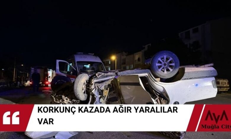 Fethiye Trafik Kazası - 2 Araç Birbirine Girdi