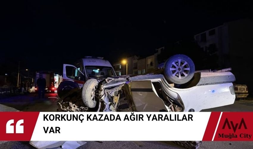 Fethiye Trafik Kazası - 2 Araç Birbirine Girdi