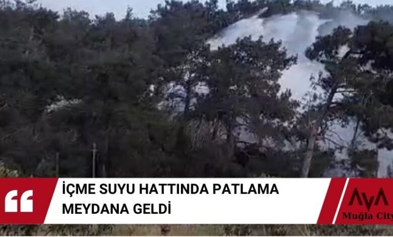 İçme Suyu İsale Hattı Patladı Tonlarca Su Çevreye Boşaldı