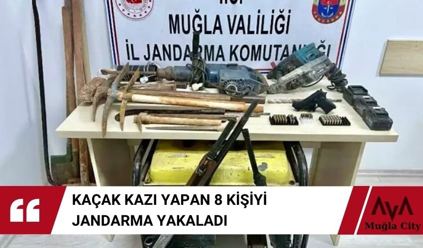 Kaçak Kazı Çalışması Yapan 8 Kişi Gözaltına Alındı