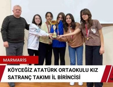 Köyceğiz Atatürk Ortaokulu Kız Satranç Takımı İl Birincisi