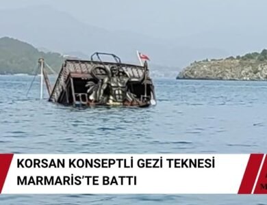 Marmaris'te Korsan Konseptli Gezi Teknesi Battı