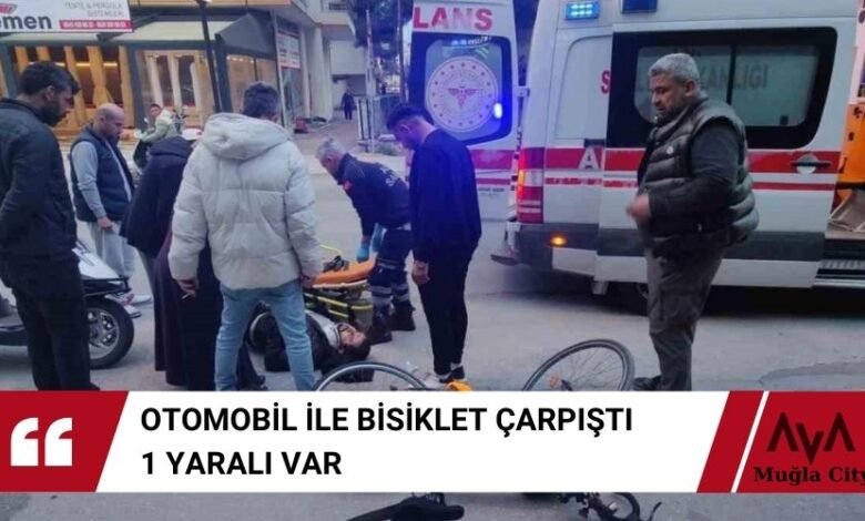 Milas Trafik Kazası Otomobil ile Bisiklet Çarpıştı