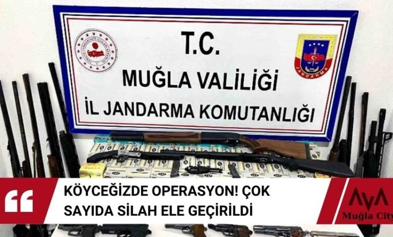 Muğla İl Jandarma Komutanlığı Köyceğiz'de Operasyon Yapıldı