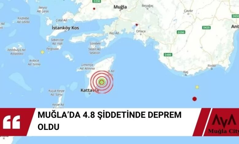 Muğla'da Deprem Oldu - Kısa Süreli Panik Yaşandı