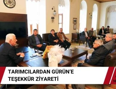 Üretim Kooperatifleri Başkan Osman Gürün'e Teşekkür Ziyareti